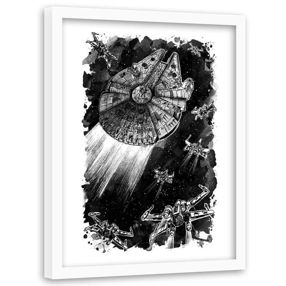 Glezna baltā rāmī - Rebel Assault Decor Black And White Home Trends DECO