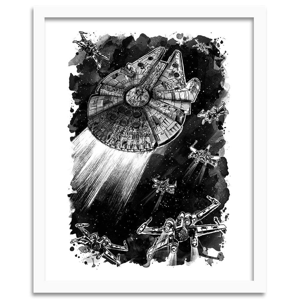 Glezna baltā rāmī - Rebel Assault Decor Black And White Home Trends DECO