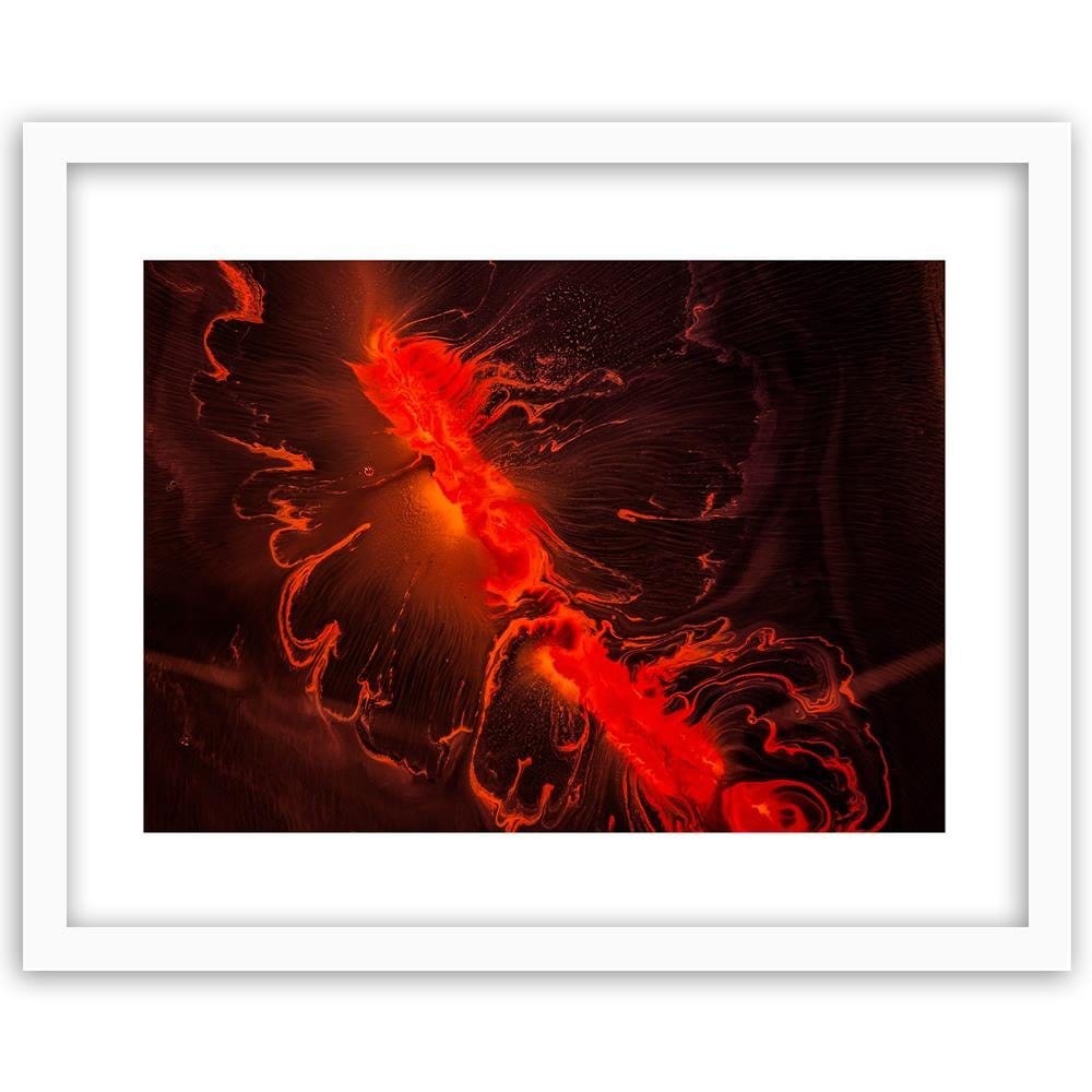 Glezna baltā rāmī - Red Abstract Home Trends DECO