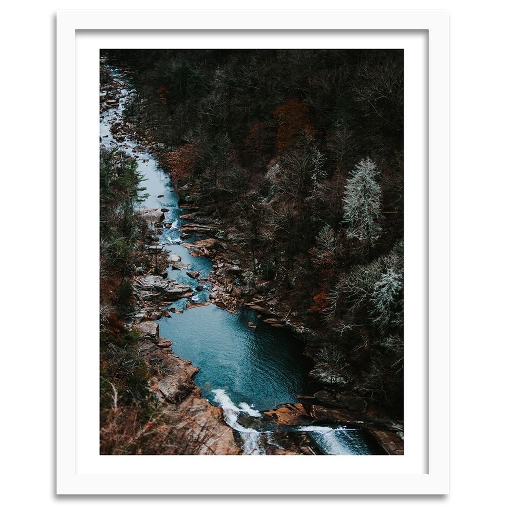Glezna baltā rāmī - River In The Forest Home Trends DECO