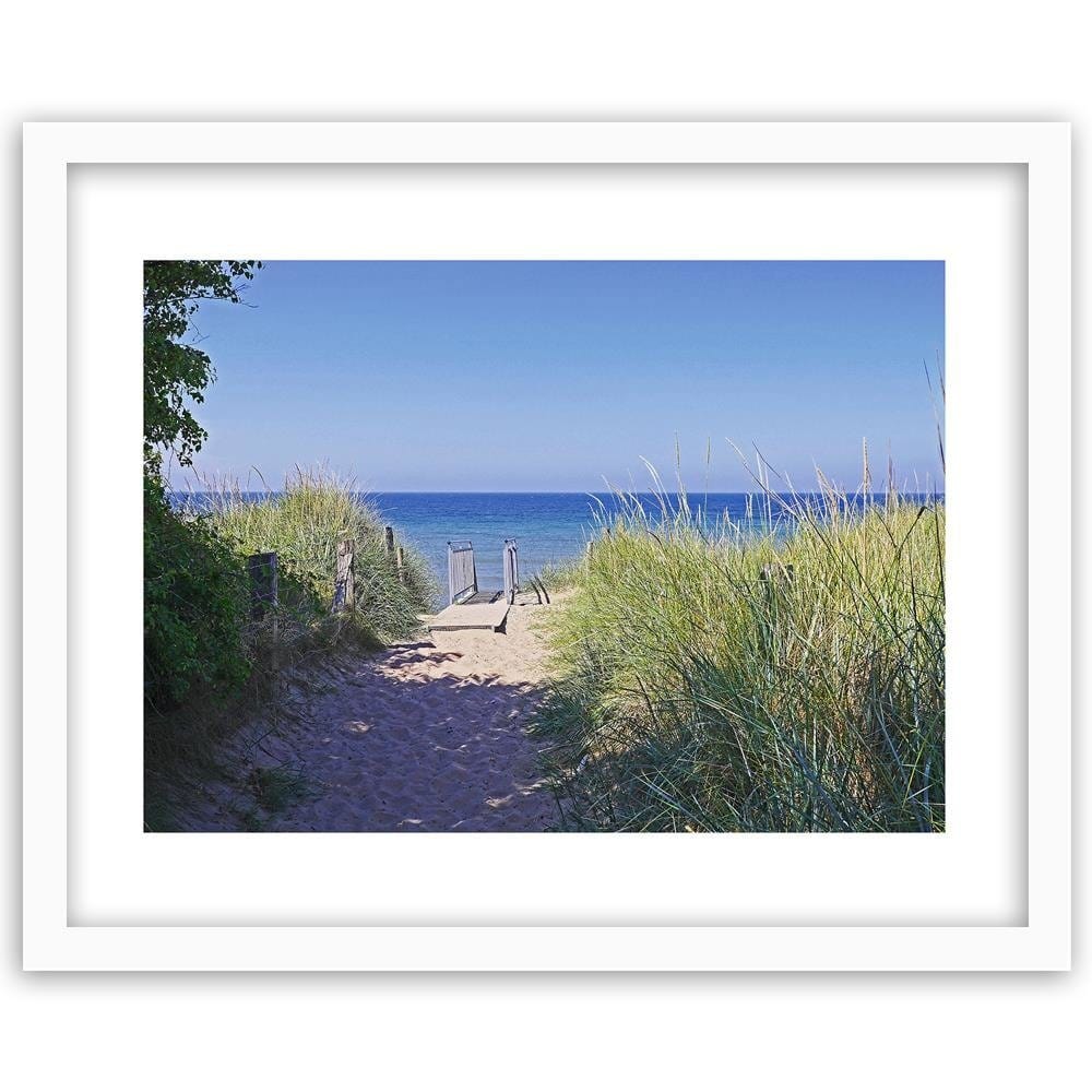 Glezna baltā rāmī - Road To The Sea Home Trends DECO