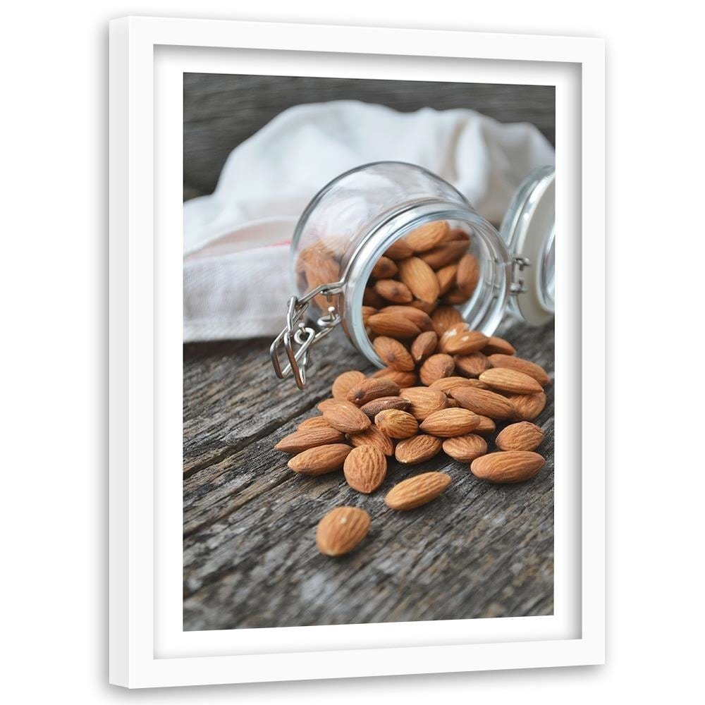 Glezna baltā rāmī - Roasted Almonds Home Trends DECO