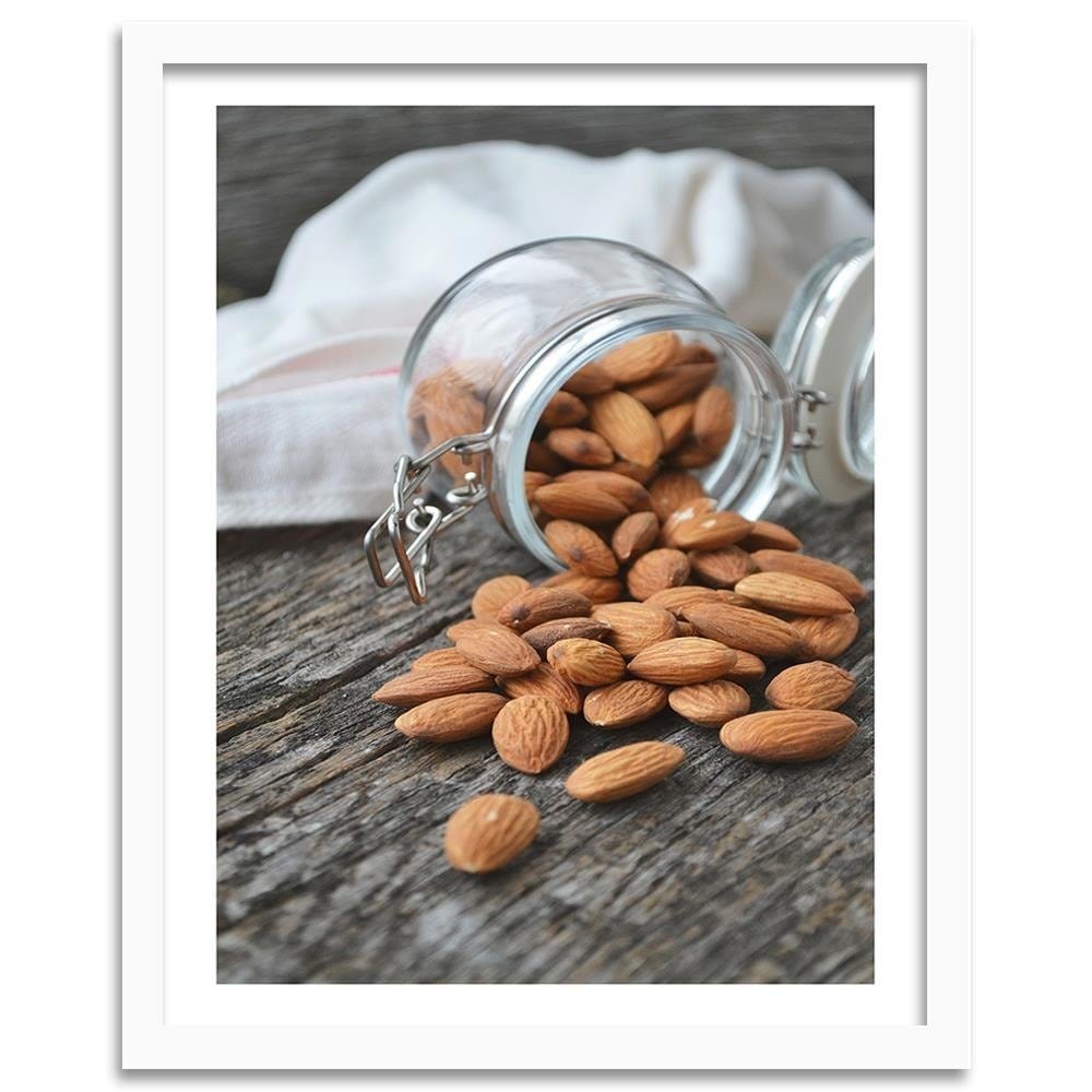 Glezna baltā rāmī - Roasted Almonds Home Trends DECO