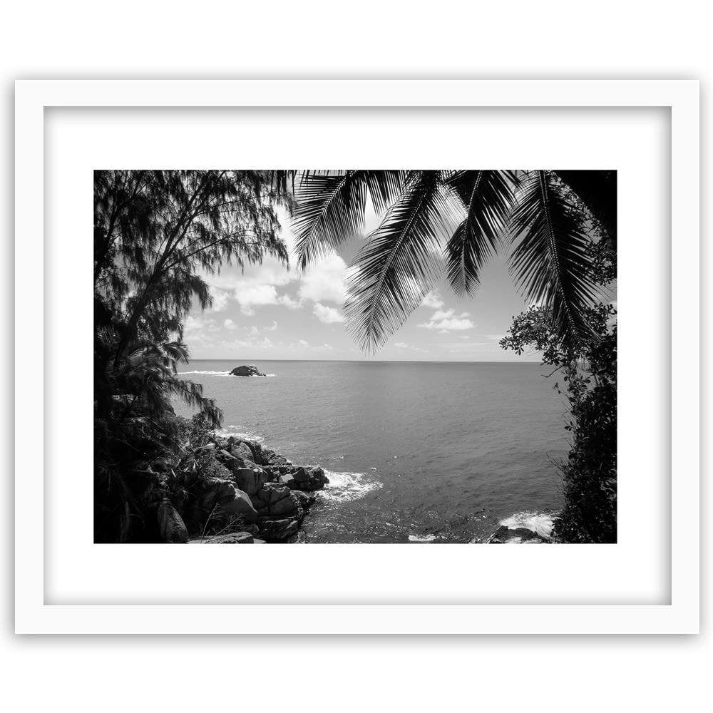 Glezna baltā rāmī - Rock In The Sea 2 Home Trends DECO