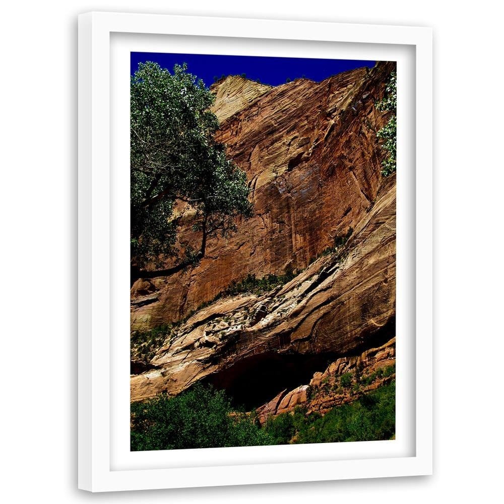 Glezna baltā rāmī - Rock Landscape Home Trends DECO