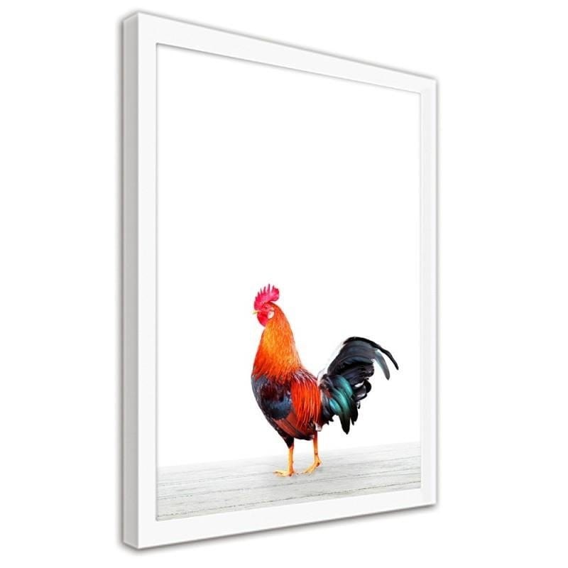 Glezna baltā rāmī - Rooster Home Trends DECO