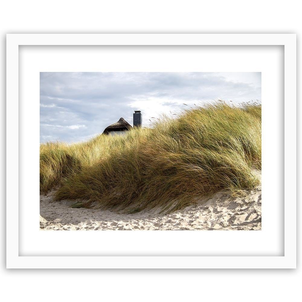 Glezna baltā rāmī - Sand Dunes On The Beach Home Trends DECO