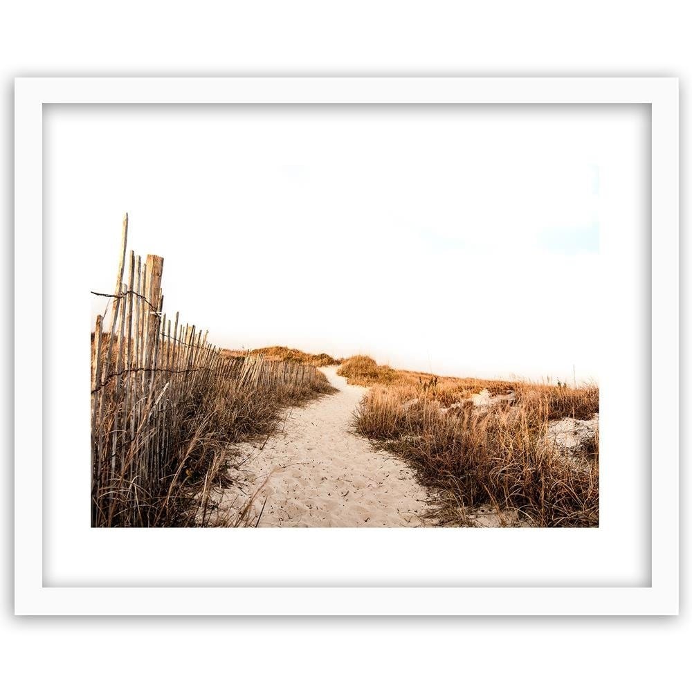 Glezna baltā rāmī - Sandy Path Home Trends DECO