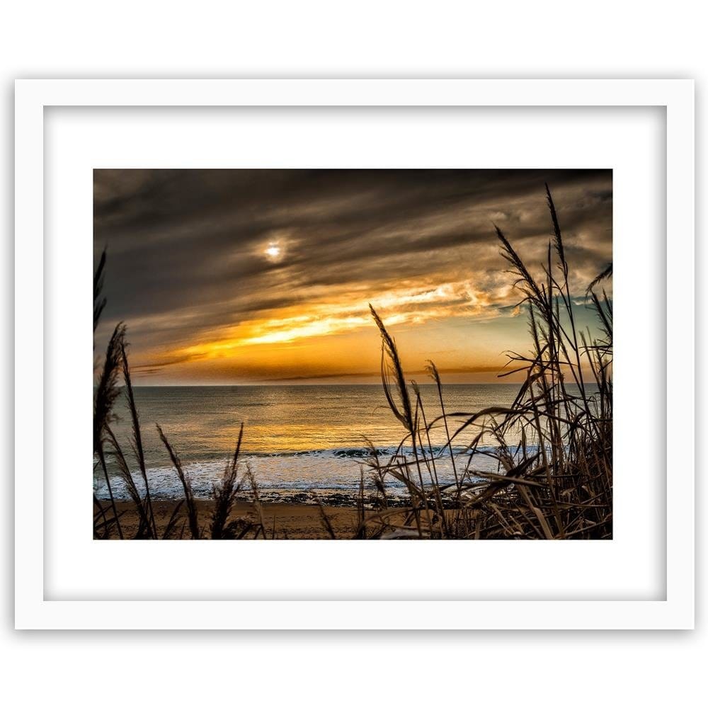 Glezna baltā rāmī - Sea Before The Storm Home Trends DECO