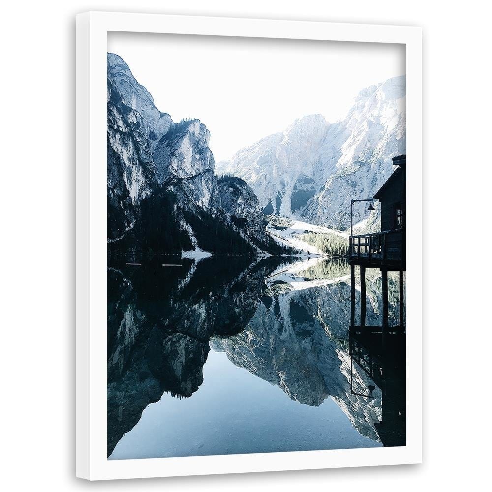 Glezna baltā rāmī - Secret Mountains Home Trends DECO