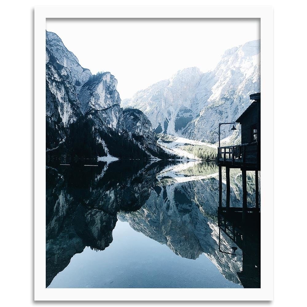 Glezna baltā rāmī - Secret Mountains Home Trends DECO