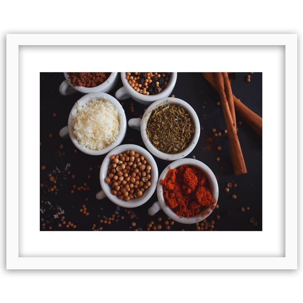 Glezna baltā rāmī - Set Of Spices Home Trends DECO