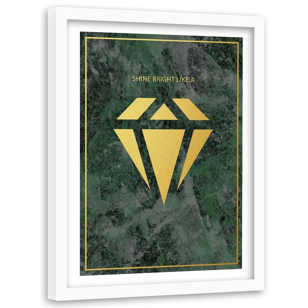 Glezna baltā rāmī - Shine Bright Like A Diamond Home Trends DECO