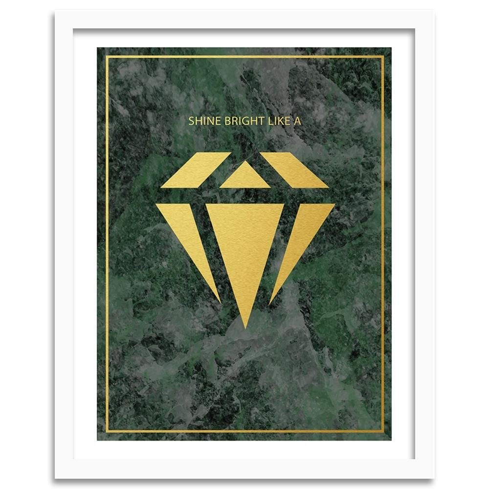 Glezna baltā rāmī - Shine Bright Like A Diamond Home Trends DECO