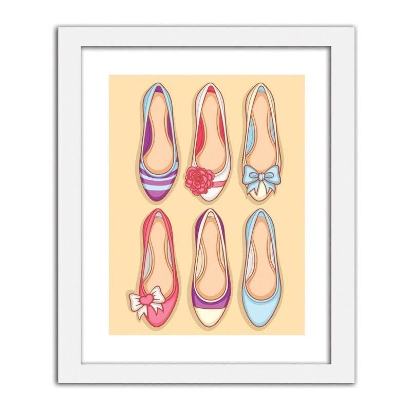 Glezna baltā rāmī - Shoes Home Trends DECO
