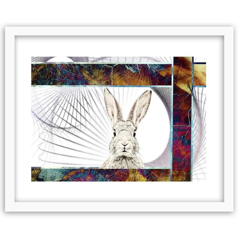 Glezna baltā rāmī - Shy Rabbit Home Trends DECO