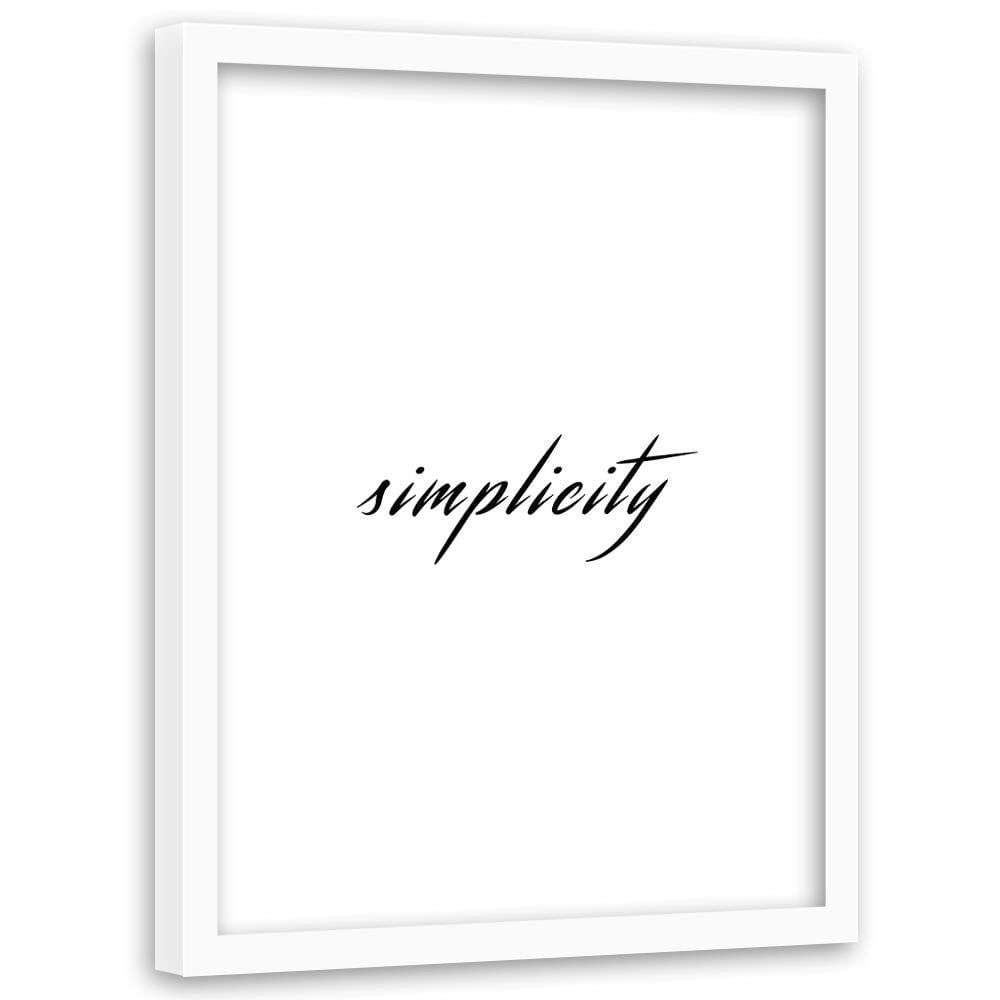 Glezna baltā rāmī - Sign Simplicity Home Trends DECO