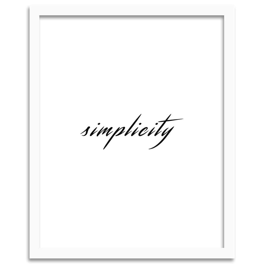 Glezna baltā rāmī - Sign Simplicity Home Trends DECO