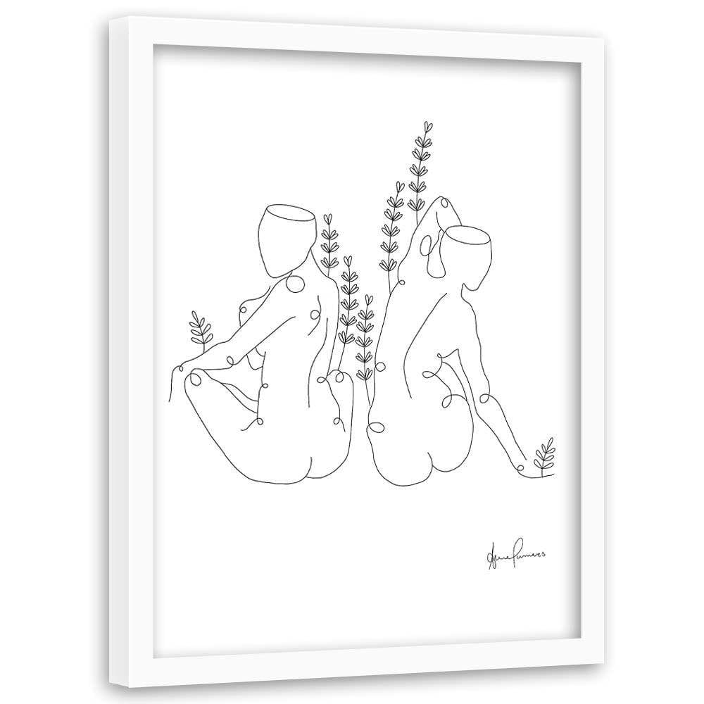 Glezna baltā rāmī - Sisters Home Trends DECO