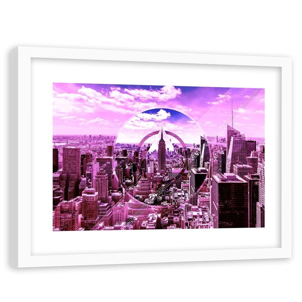 Glezna baltā rāmī - Skyscrapers 2 Home Trends DECO