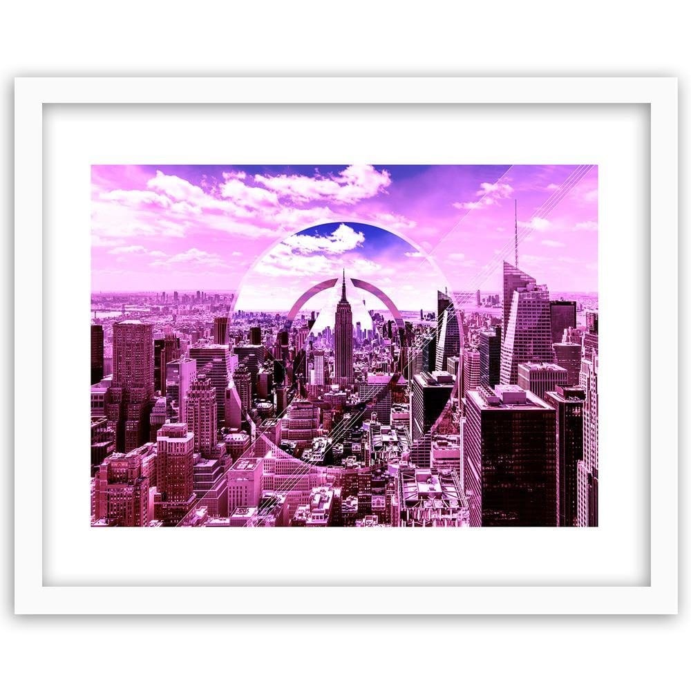 Glezna baltā rāmī - Skyscrapers 2 Home Trends DECO