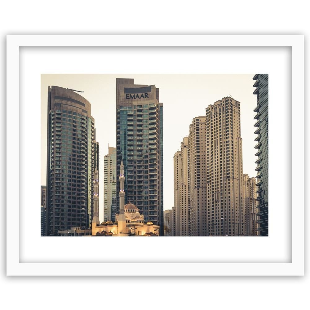 Glezna baltā rāmī - Skyscrapers In Dubai Home Trends DECO