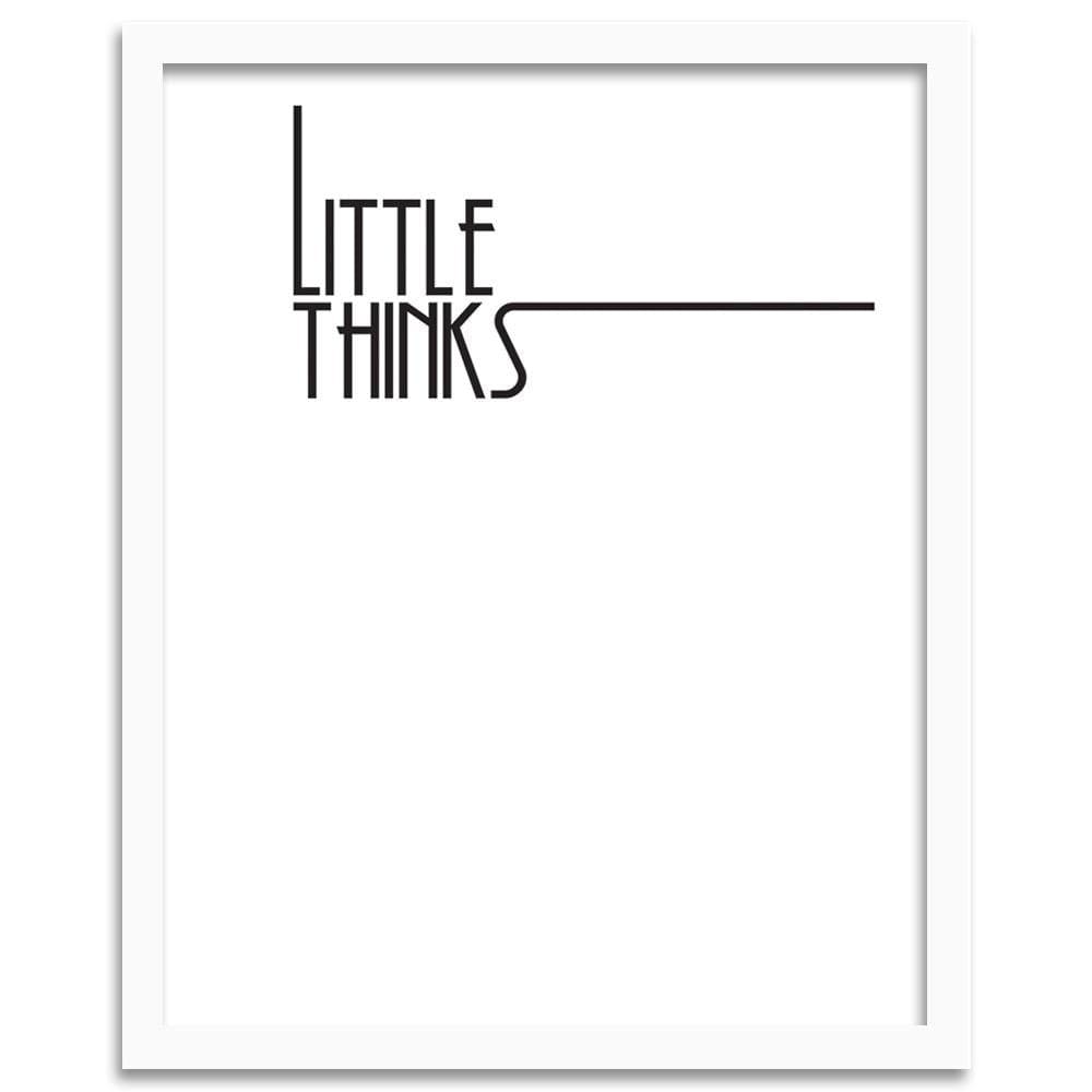 Glezna baltā rāmī - Small Inscription Thoughts Home Trends DECO