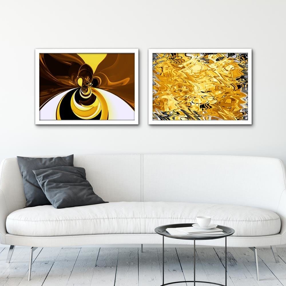 Glezna baltā rāmī - Smudged Abstraction Home Trends DECO