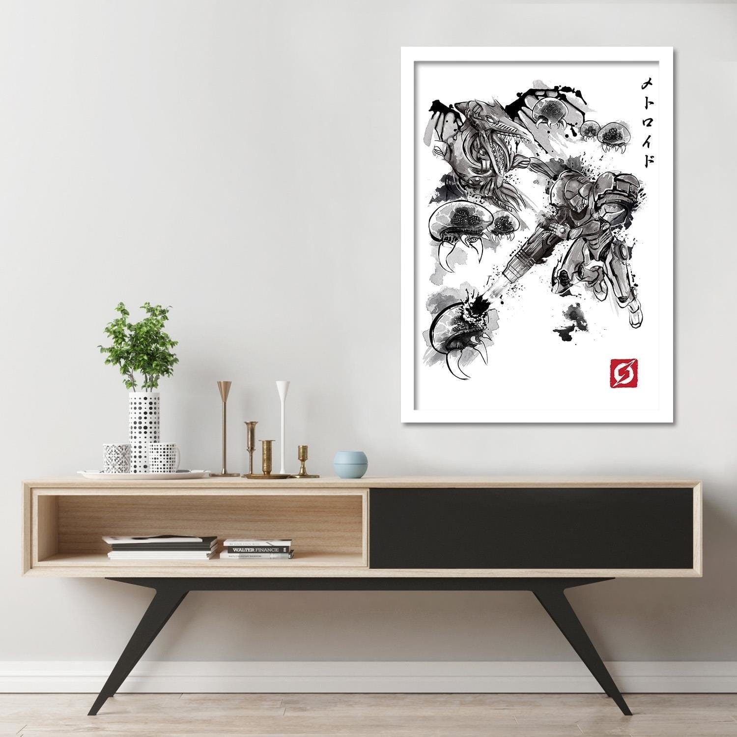 Glezna baltā rāmī - Space Pirates Home Trends DECO