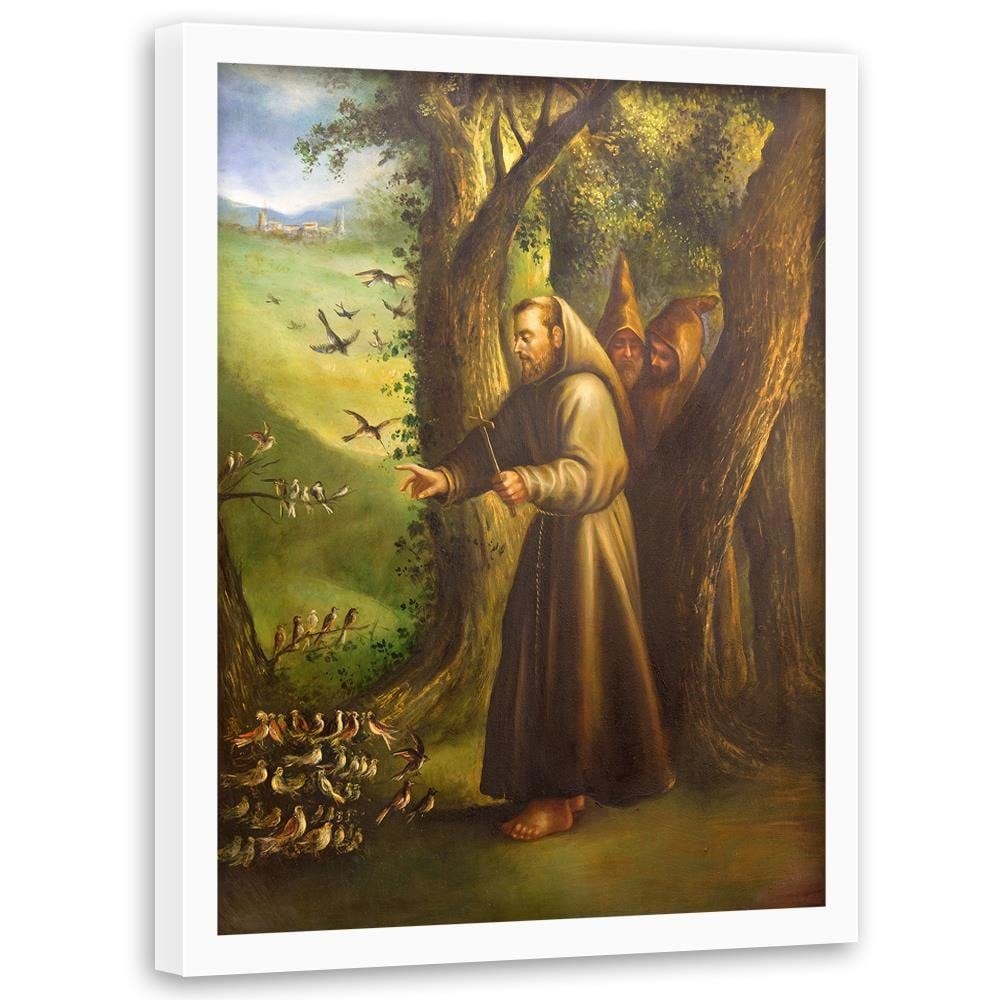 Glezna baltā rāmī - St. Francis Of Assisi Home Trends DECO