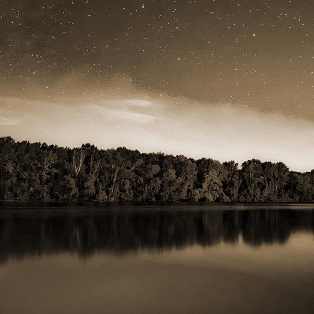 Glezna baltā rāmī - Stars Over The Lake 1 Home Trends DECO
