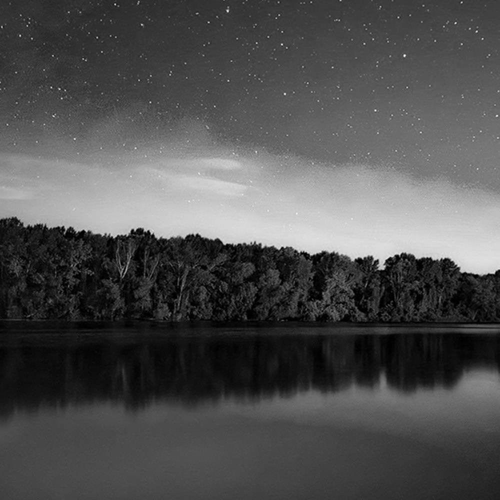 Glezna baltā rāmī - Stars Over The Lake 2 Home Trends DECO