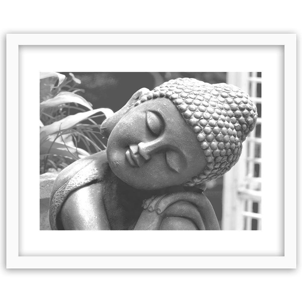 Glezna baltā rāmī - Statue Of Sleeping Buddha Home Trends DECO