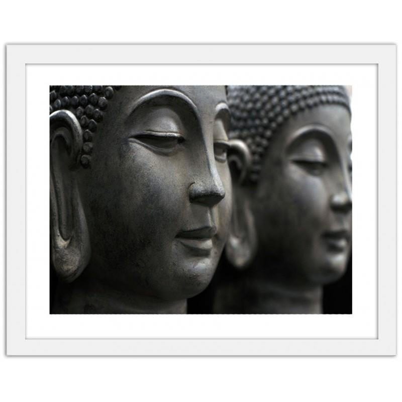 Glezna baltā rāmī - Statues of Buddha Home Trends DECO