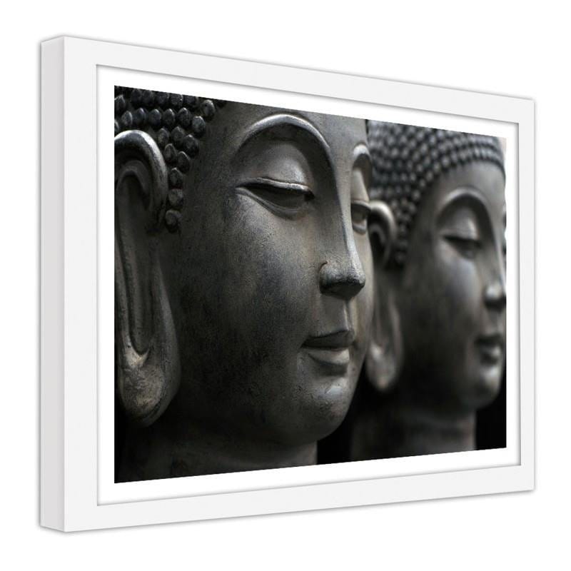Glezna baltā rāmī - Statues of Buddha Home Trends DECO