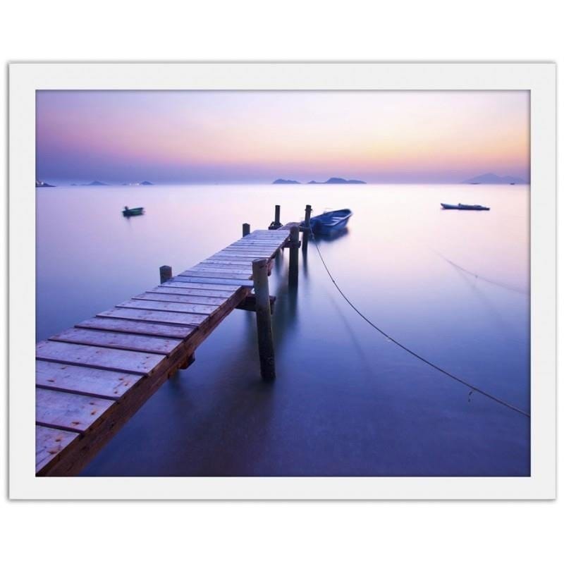 Glezna baltā rāmī - Sunrise along the coast Home Trends DECO