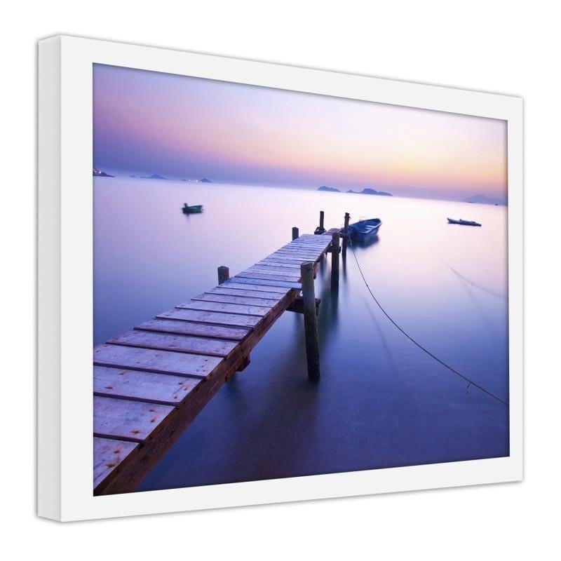 Glezna baltā rāmī - Sunrise along the coast Home Trends DECO