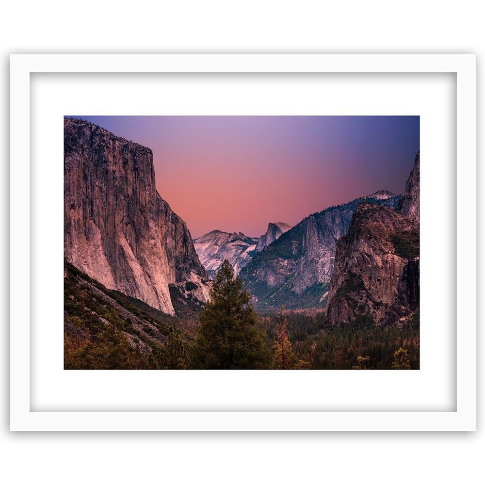 Glezna baltā rāmī - Sunrise In The Mountains Home Trends DECO