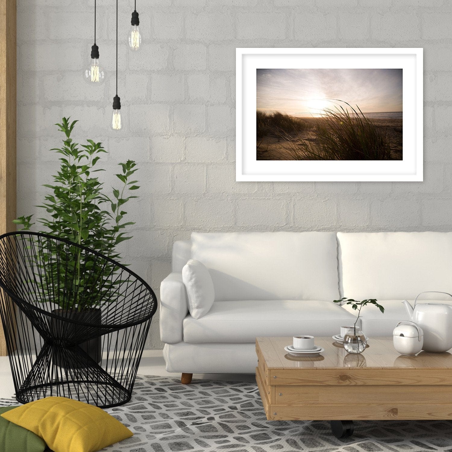 Glezna baltā rāmī - Sunset 2 Home Trends DECO