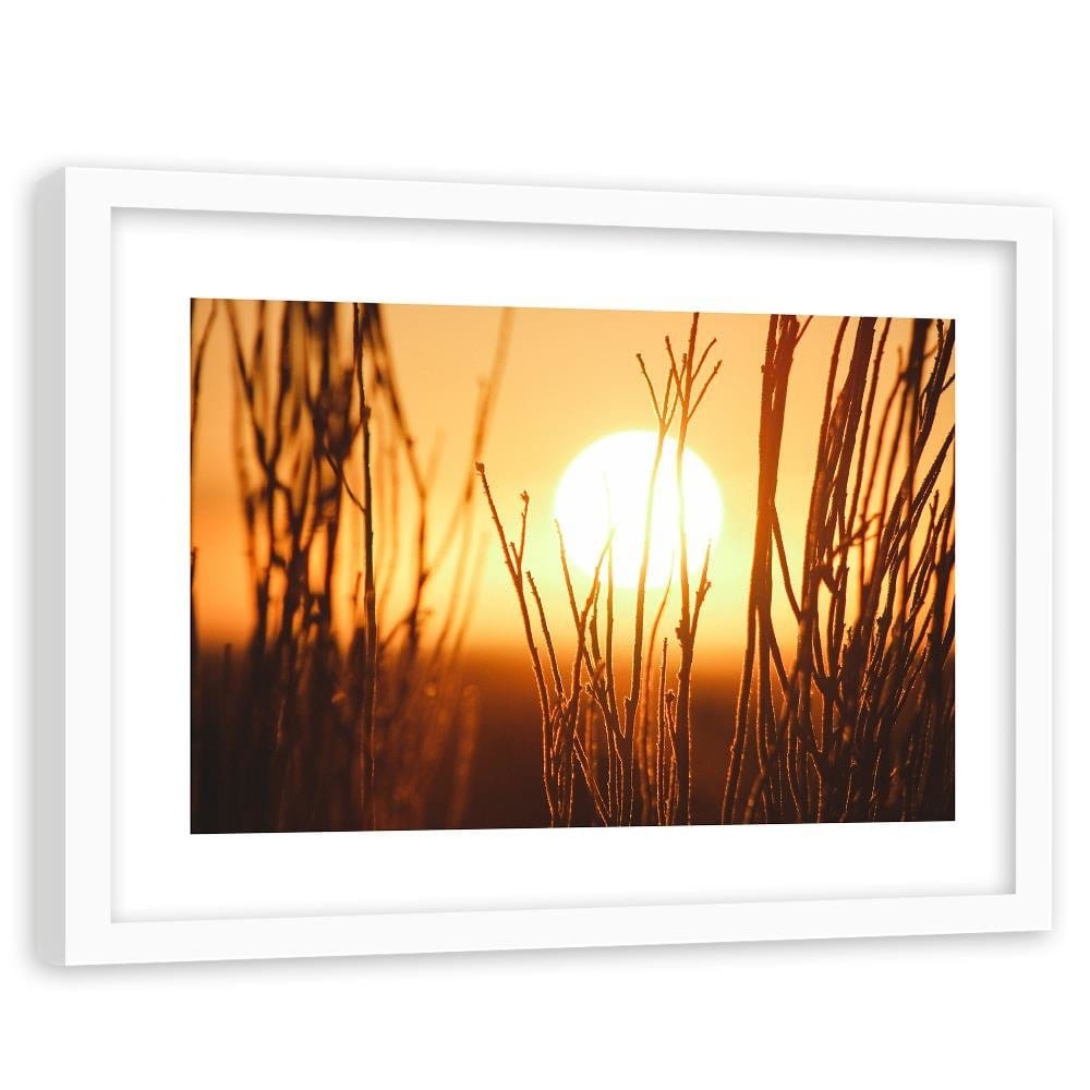 Glezna baltā rāmī - Sunset 3 Home Trends DECO