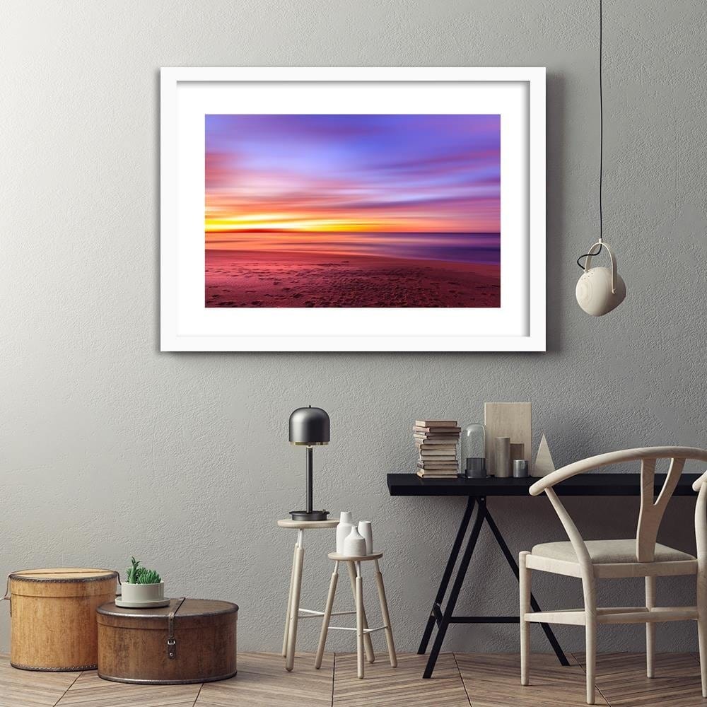 Glezna baltā rāmī - Sunset By The Sea Home Trends DECO
