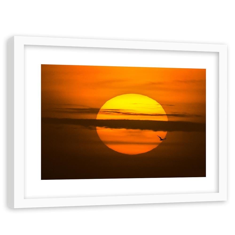 Glezna baltā rāmī - Sunset Home Trends DECO