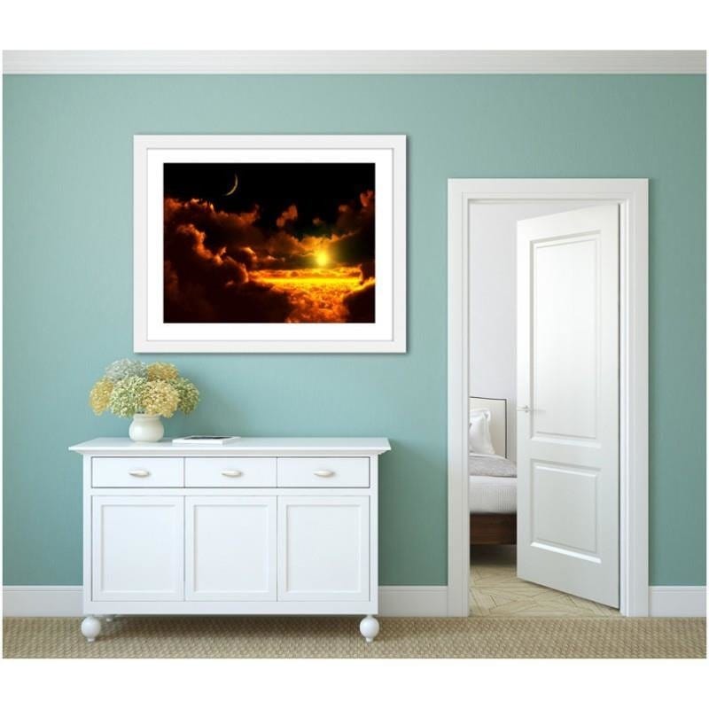 Glezna baltā rāmī - Sunset in the clouds Home Trends DECO