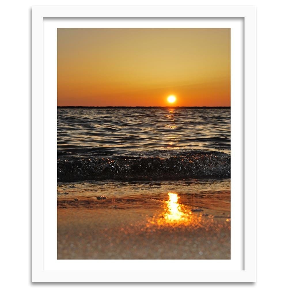 Glezna baltā rāmī - Sunset Over The Sea 2 Home Trends DECO