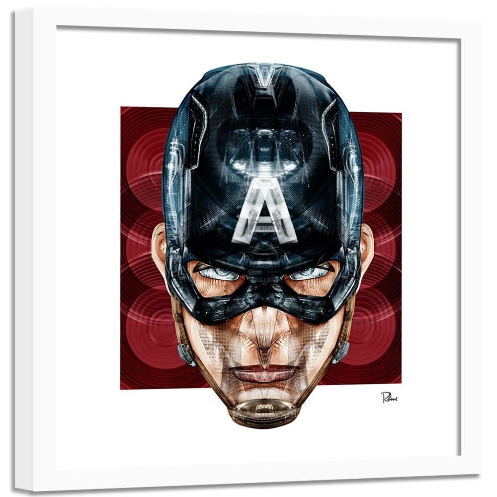 Glezna baltā rāmī - Superhero America Home Trends DECO