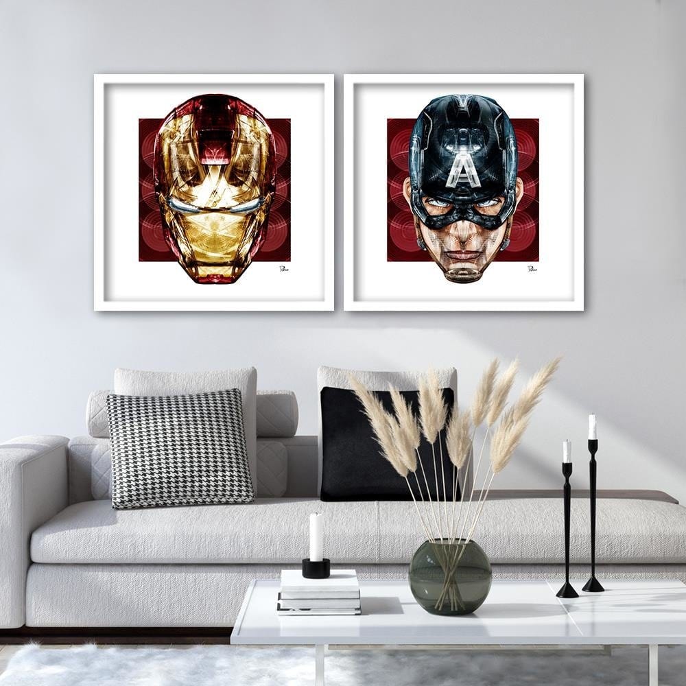 Glezna baltā rāmī - Superhero America Home Trends DECO