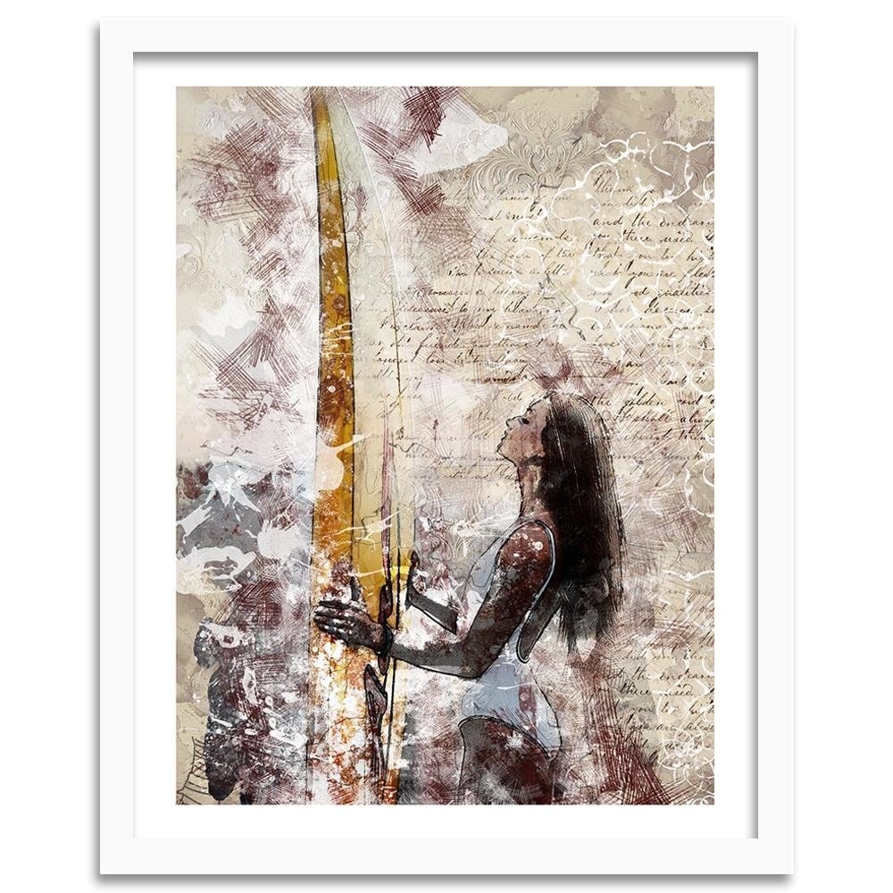 Glezna baltā rāmī - Surfer Abstraction Home Trends DECO