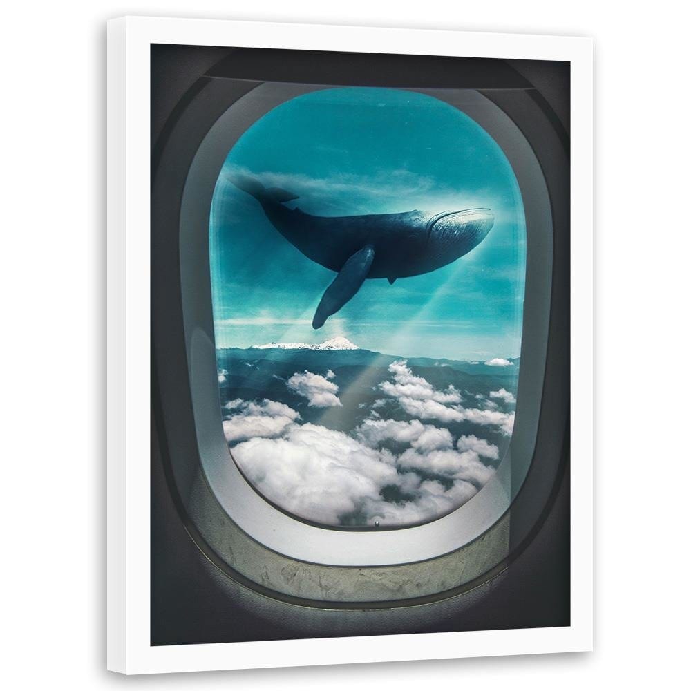 Glezna baltā rāmī - Surrealism Blue Home Trends DECO