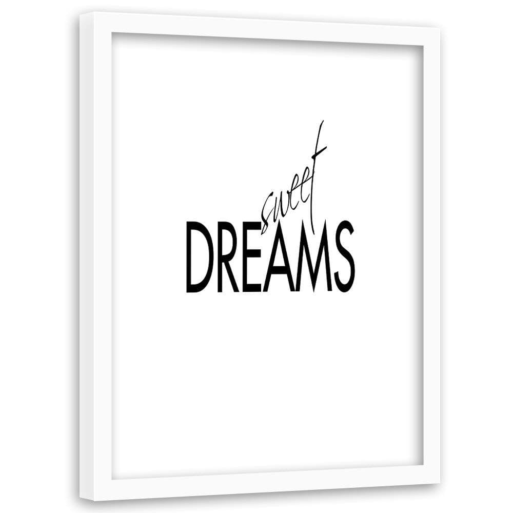 Glezna baltā rāmī - Sweet Dreams Home Trends DECO