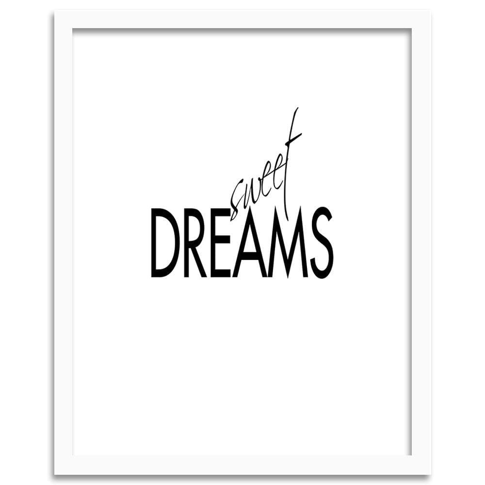 Glezna baltā rāmī - Sweet Dreams Home Trends DECO